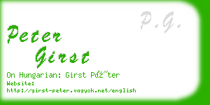 peter girst business card